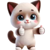 👍 Эмодзи «Сиамский котик» для Telegram