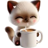 ☕️ Эмодзи «Сиамский котик» для Telegram