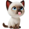 😛 Эмодзи «Сиамский котик» для Telegram