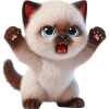 👹 Эмодзи «Сиамский котик» для Telegram