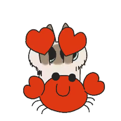 🦀 Стикер «Siamese Cat Live» для Telegram