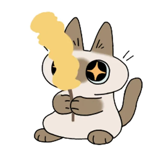 🌾 Стикер «Siamese Cat Live» для Telegram