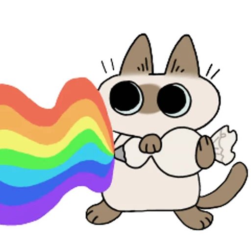 🌈 Стикер «Siamese Cat Live» для Telegram