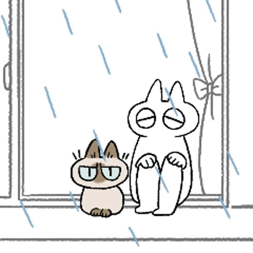 🌧️ Стикер «Siamese Cat Live» для Telegram