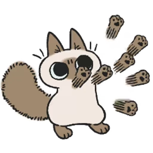 👊 Стикер «Siamese Cat Live» для Telegram