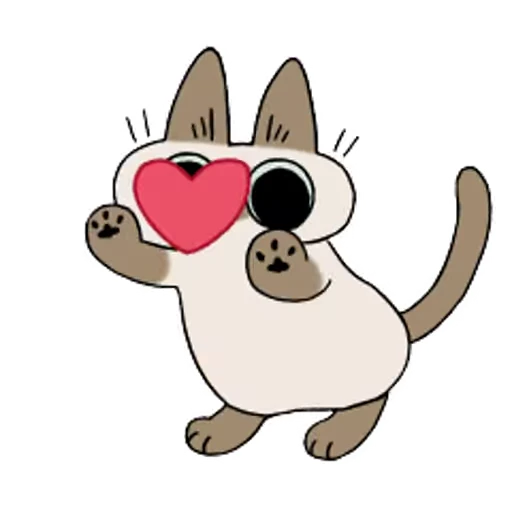 ❤️ Стикер «Siamese Cat Live» для Telegram