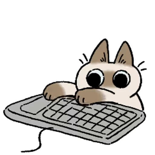 ⌨️ Стикер «Siamese Cat Live» для Telegram