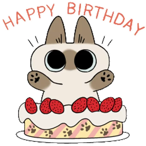 🎂 Стикер «Siamese Cat Live» для Telegram