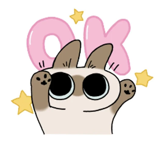 👌 Стикер «Siamese Cat Live» для Telegram