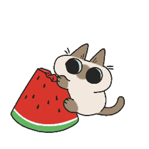 🍉 Стикер «Siamese Cat Live» для Telegram