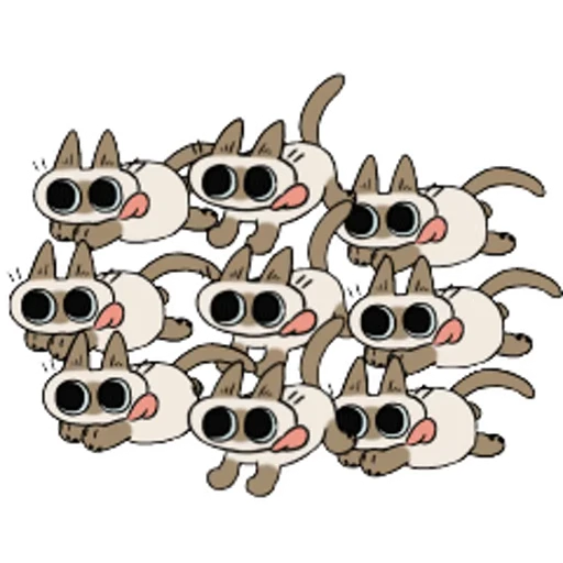 🏃‍♂️ Стикер «Siamese Cat Live» для Telegram