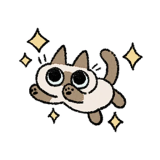 😺 Стикер «Kawaii Siamese» для Telegram