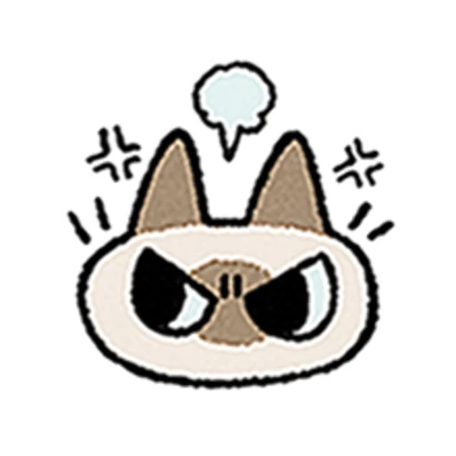 😺 Стикер «Kawaii Siamese» для Telegram