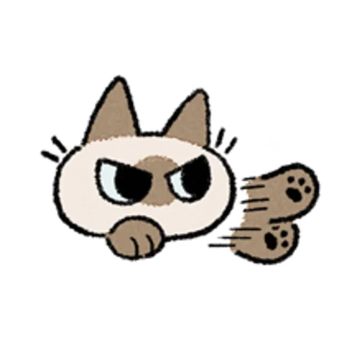 😺 Стикер «Kawaii Siamese» для Telegram