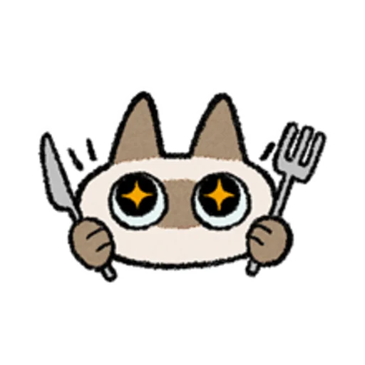 😺 Стикер «Kawaii Siamese» для Telegram