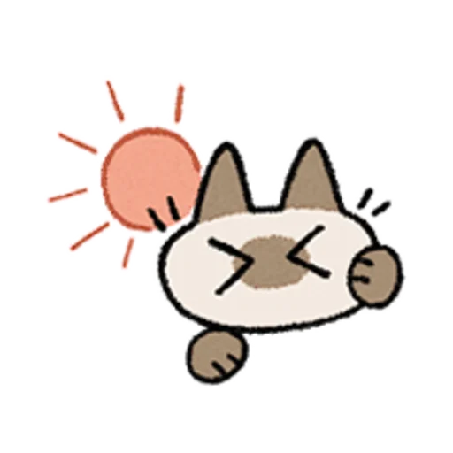 😺 Стикер «Kawaii Siamese» для Telegram