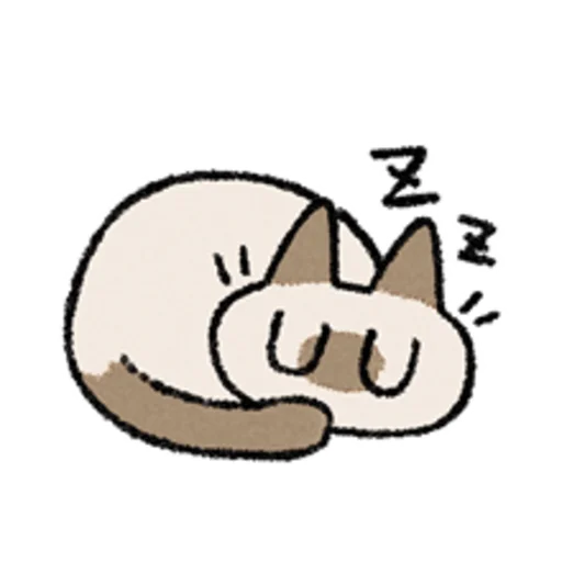 😺 Стикер «Kawaii Siamese» для Telegram