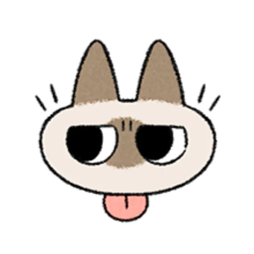 😺 Стикер «Kawaii Siamese» для Telegram