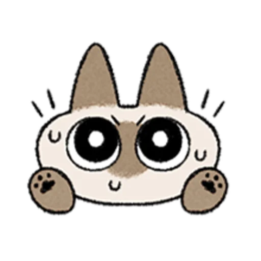 😺 Стикер «Kawaii Siamese» для Telegram