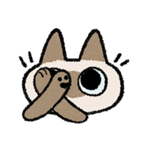 😺 Стикер «Kawaii Siamese» для Telegram