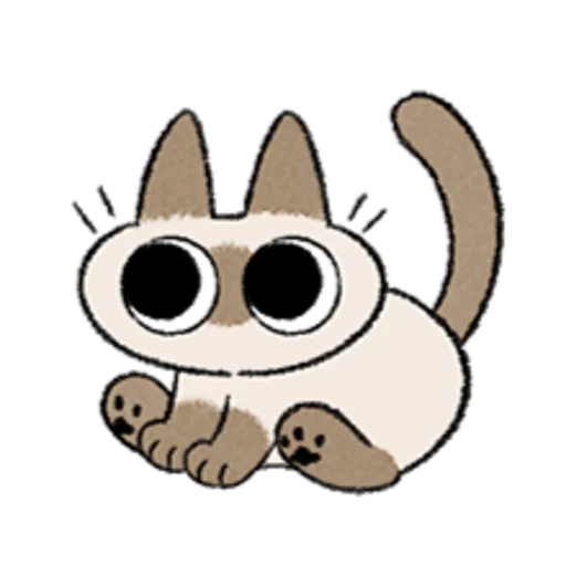 😺 Стикер «Kawaii Siamese» для Telegram