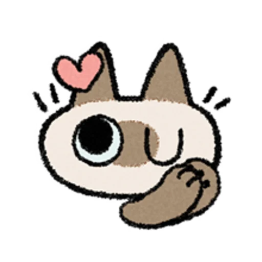 😺 Стикер «Kawaii Siamese» для Telegram