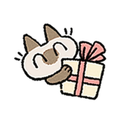 😺 Стикер «Kawaii Siamese» для Telegram