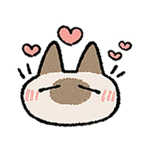 😺 Стикер «Kawaii Siamese» для Telegram