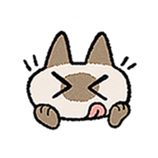 😺 Стикер «Kawaii Siamese» для Telegram