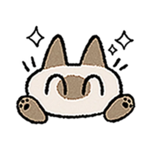 😺 Стикер «Kawaii Siamese» для Telegram