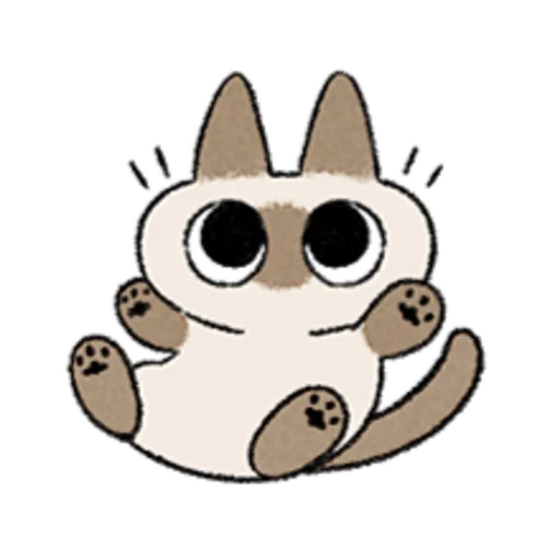 😺 Стикер «Kawaii Siamese» для Telegram