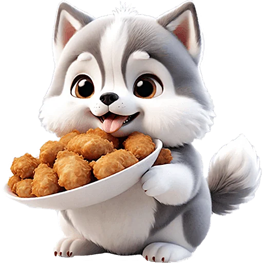 🥐 Стикер «Сибирские хаски» для Telegram