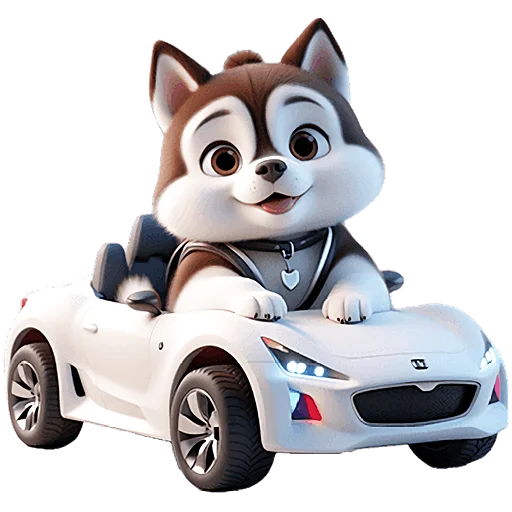 🚗 Стикер «Сибирские хаски» для Telegram