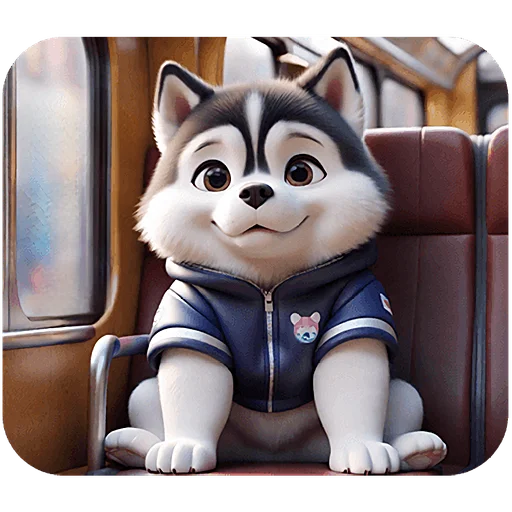 🚃 Стикер «Сибирские хаски» для Telegram