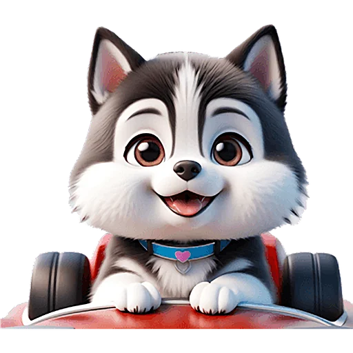 🚗 Стикер «Сибирские хаски» для Telegram