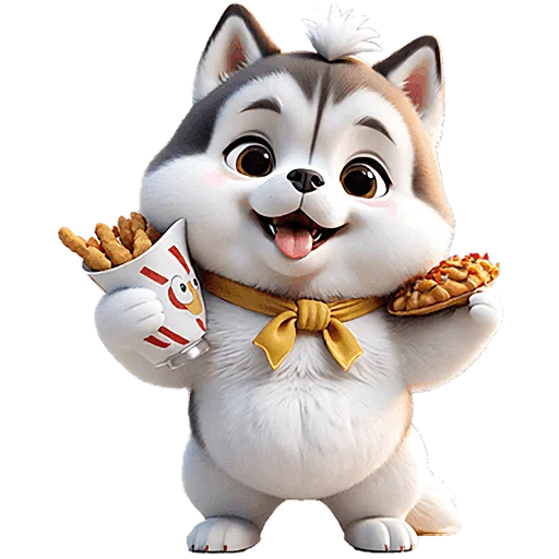🍟 Стикер «Сибирские хаски» для Telegram
