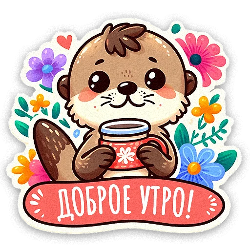 🦦 Стикер «ВЫДРОЧАТик» для Telegram