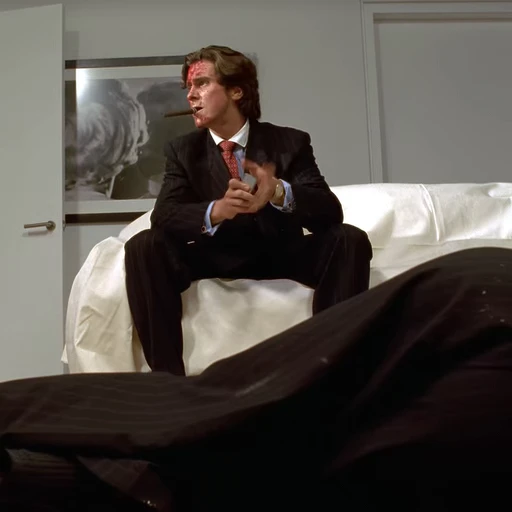 🚬 Стикер «American Psycho Американский психопат» для Telegram