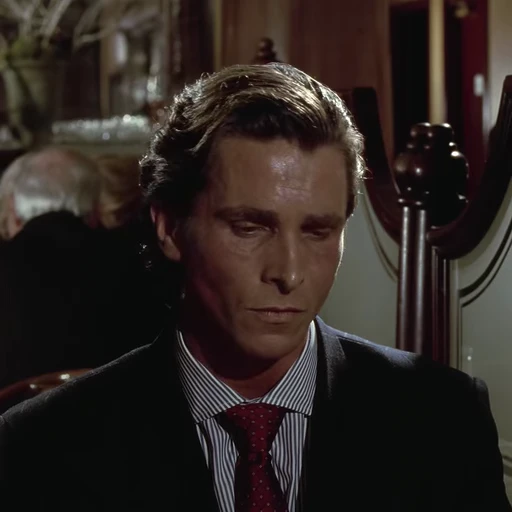 😞 Стикер «American Psycho Американский психопат» для Telegram