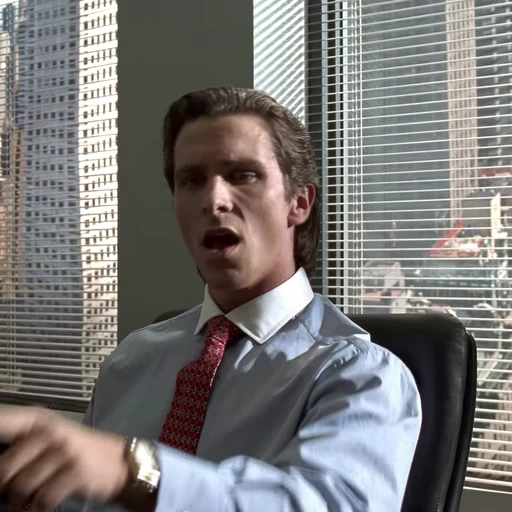 🫵 Стикер «American Psycho Американский психопат» для Telegram