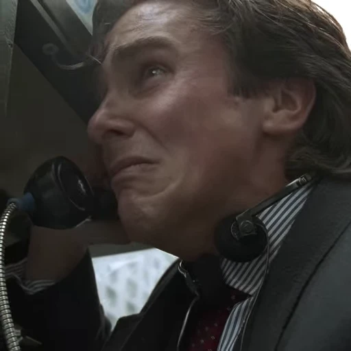 😭 Стикер «American Psycho Американский психопат» для Telegram