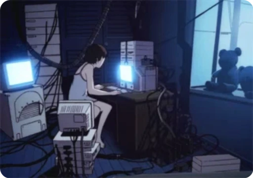 🧠 Стикер «Experiments Lain» для Telegram