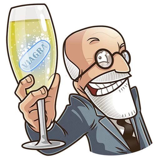 🍸 Стикер «Sigmund Freud» для Telegram