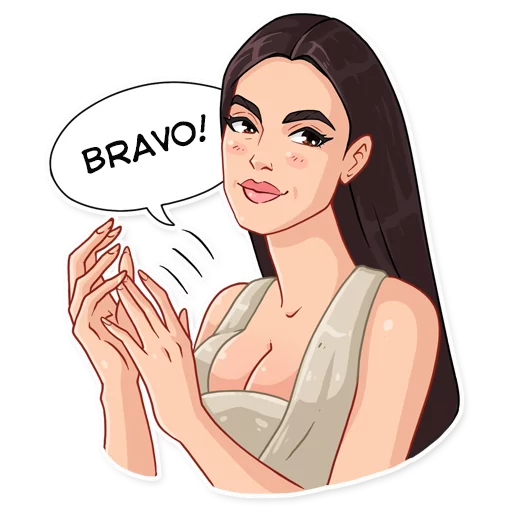 👏 Стикер «Monica» для Telegram