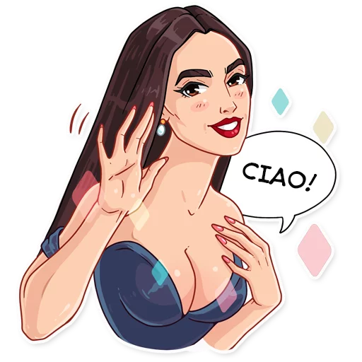 👋 Стикер «Monica» для Telegram