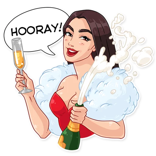 🍾 Стикер «Monica» для Telegram