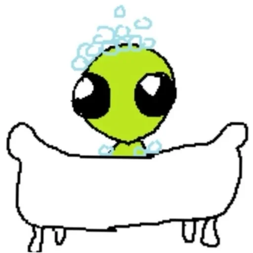 🫧 Стикер «silly alien» для Telegram