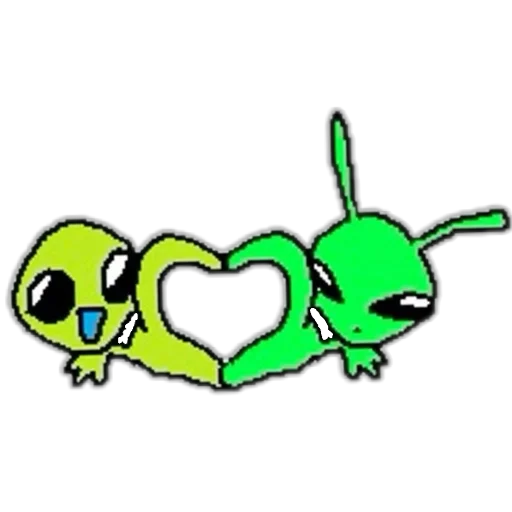 ❤ Стикер «silly alien» для Telegram