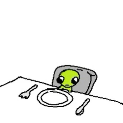 🍽 Стикер «silly alien» для Telegram