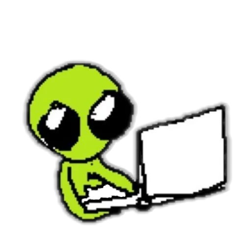 💻 Стикер «silly alien» для Telegram